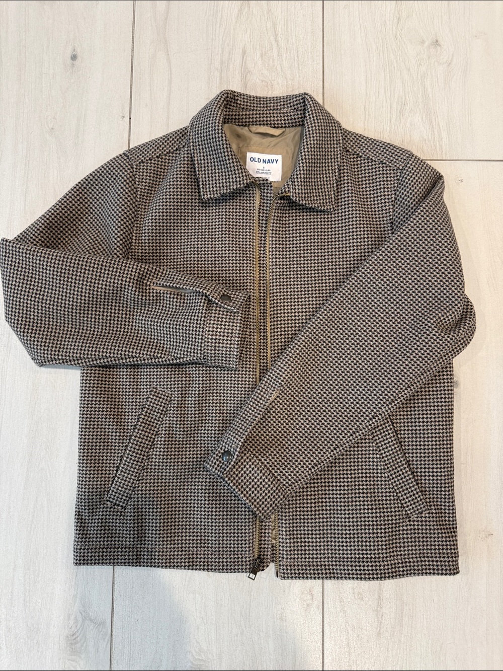 Old Navy Men's Brown Houndstooth Jacket